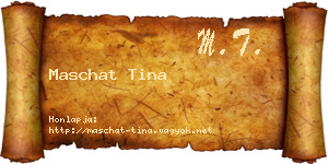Maschat Tina névjegykártya